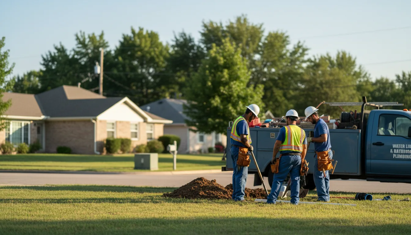 Residential water line and bathroom plumbing service in Missouri City, TX